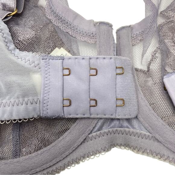 Wacoal Floral Lace Unlined Full Coverage Bra In Purple Women’s Size 32DDD - Picture 5 of 7